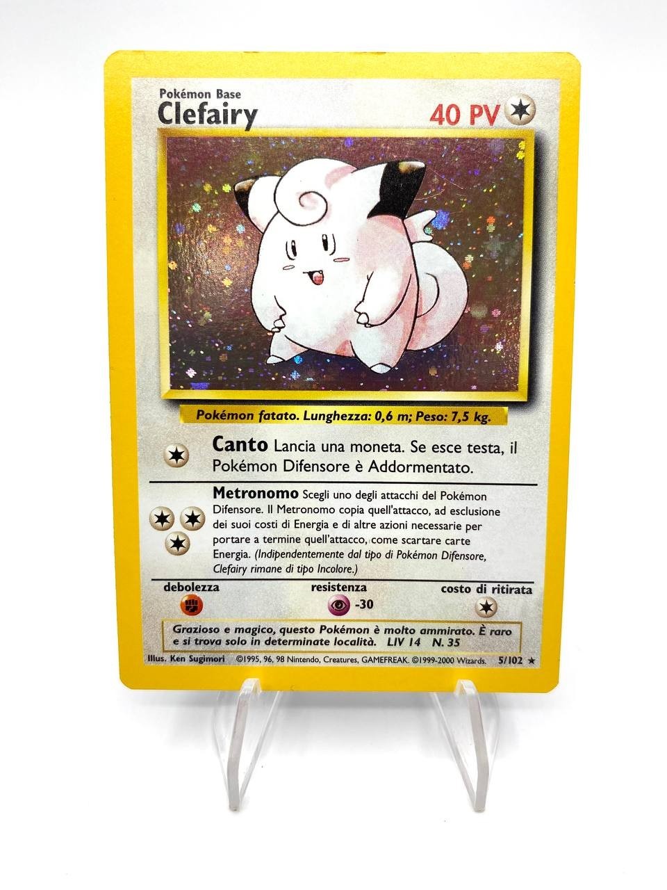 Carta Pokemon Clefairy 5/102 Base Set BS Italiano Near mint holo Vintage