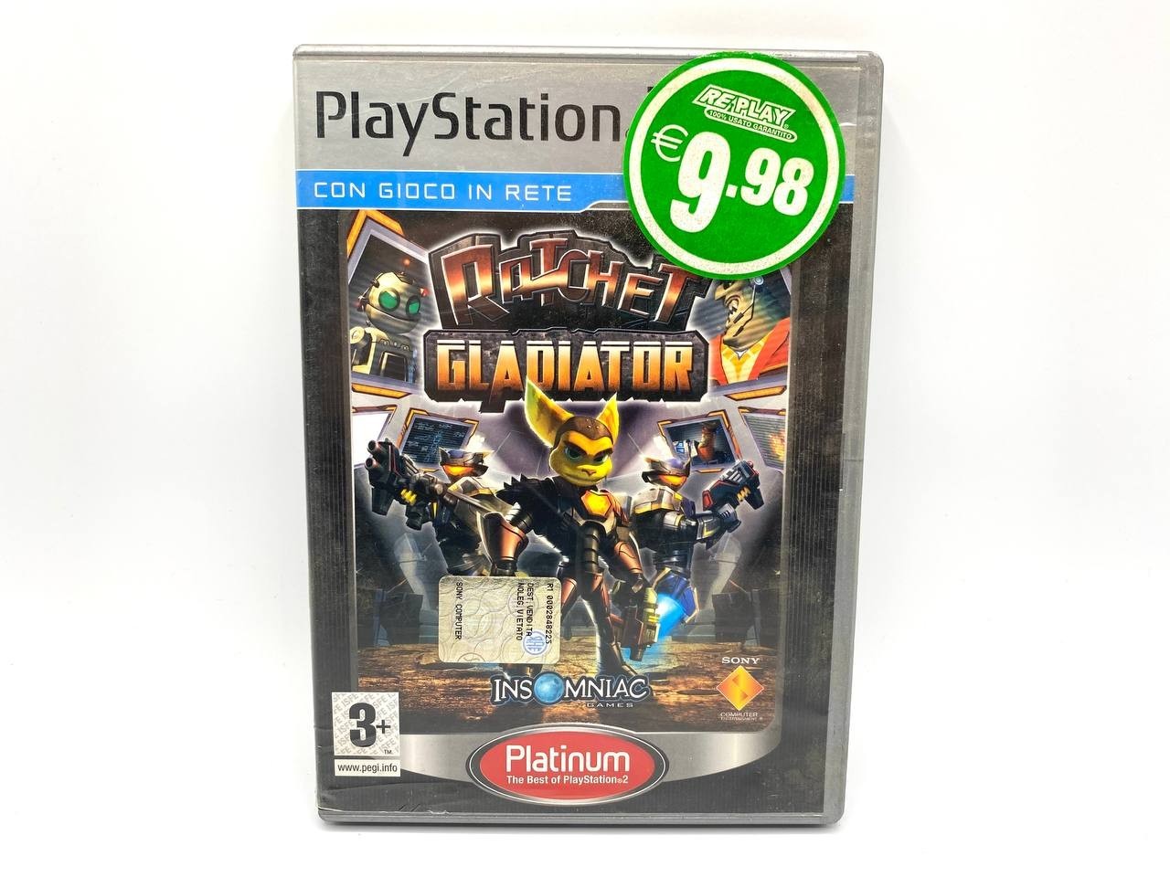 Ratchet Gladiator Pal ITA Platinum Sony PS2 PlayStation Completo Funzionante