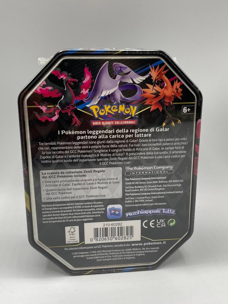 Pokemon Tin Articuno Di Galar Zenit Regale ITA Sealed Crown Zenith CRZ Carte