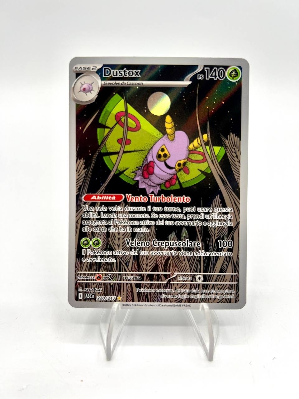 Carta pokemon Dustox ASC it 220/217 set Ascesa Eroica Italiano Near mint Holo