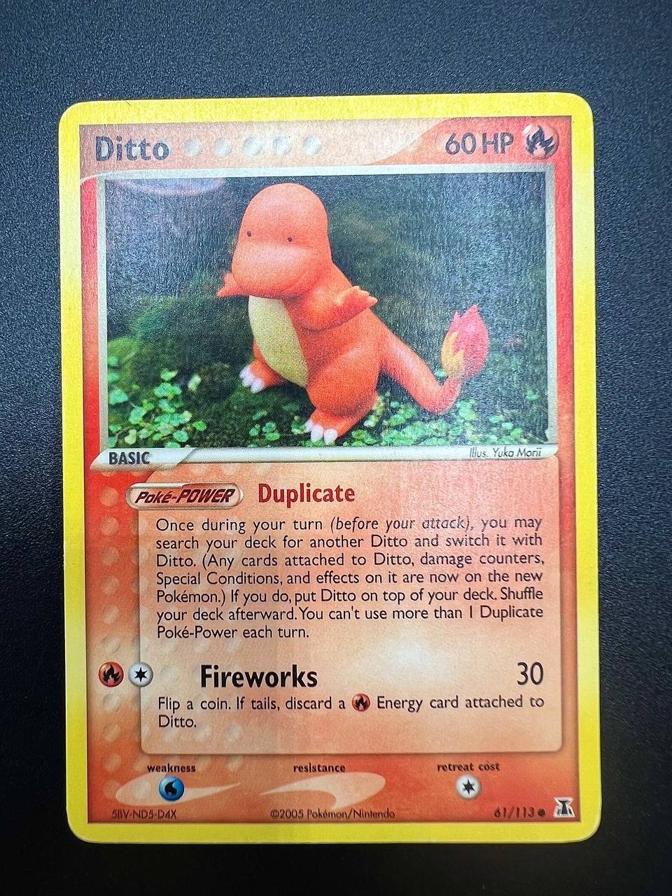 Carta Pokémon Ditto Charmander set EX Delta Species No Holo 61/113 Good Inglese