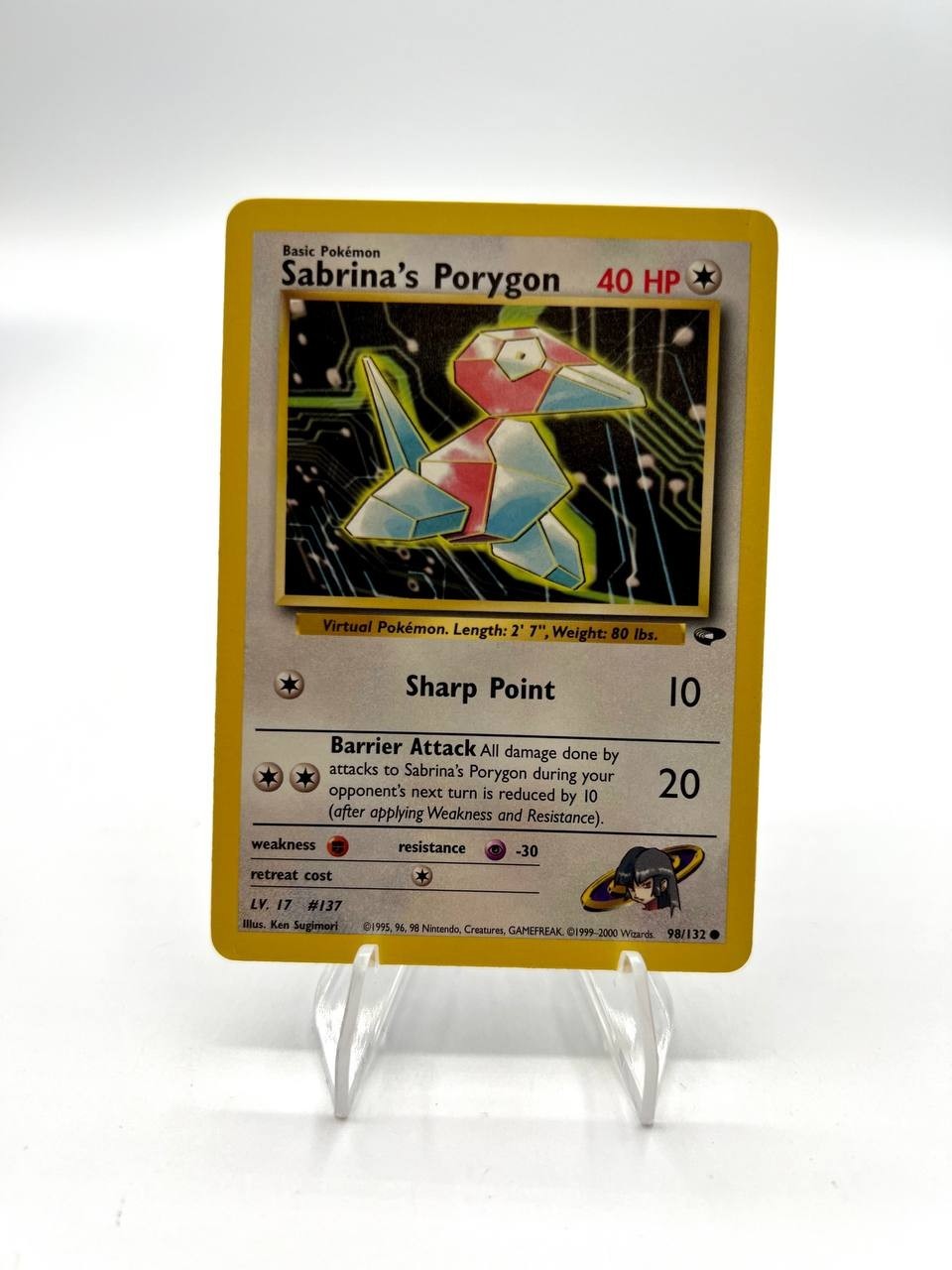 Carta pokemon Sabrina's Porygon 98/132 Gym Challenge Excellent Vintage Inglese