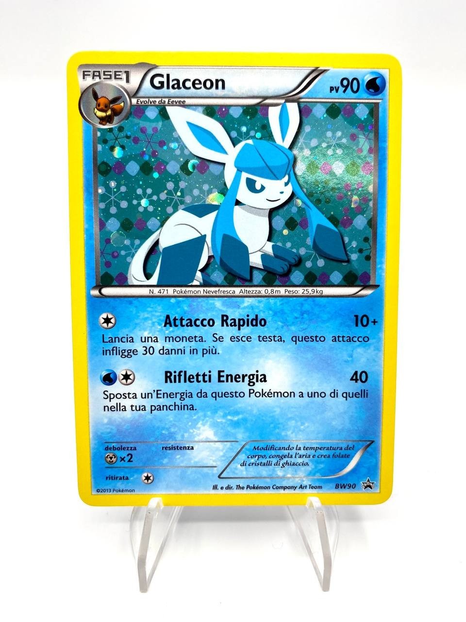 Carta Pokemon Glaceon BW90 Promo Black Star Holo Italiano Near Mint 2013