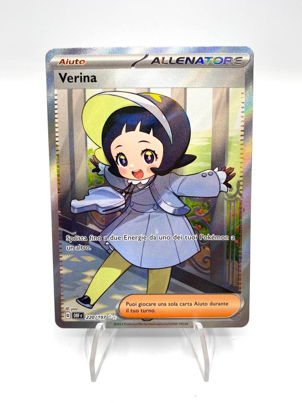 Carta Pokemon VERINA 220/197 OBF it set OSSIDIANA INFUOCATA ITALIANO NEAR MINT