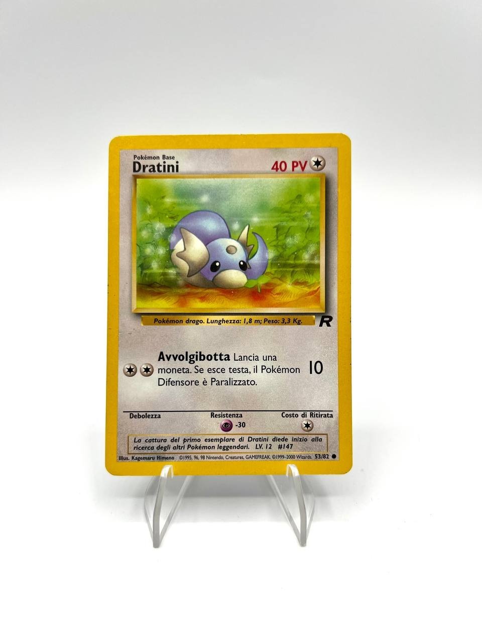 Carta pokemon Dratini 53/82 set Team Rocket Vintage Italiano Played No holo