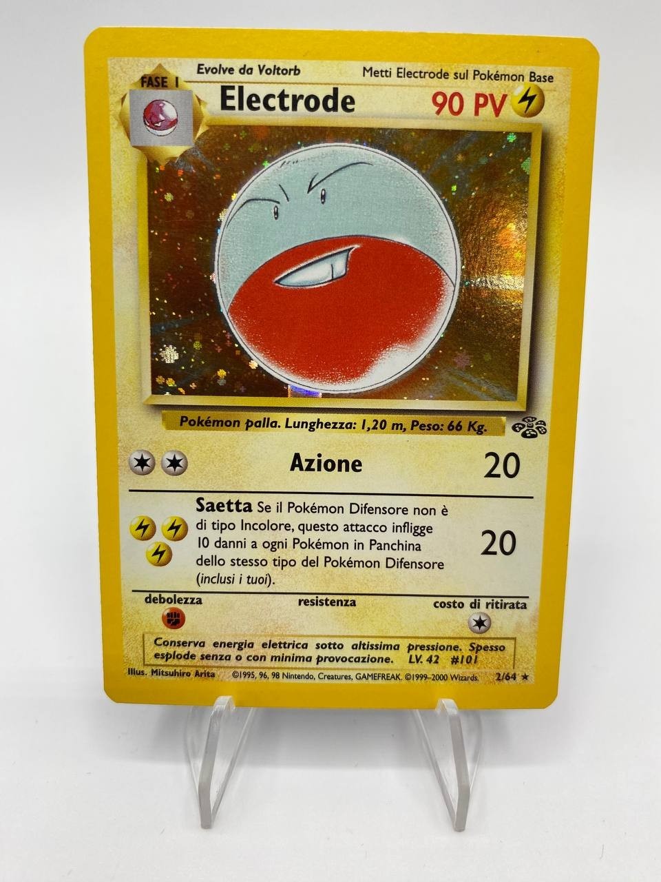 Carta pokemon Electrode Set Jungle JU 2/64 HOLO Italiano Good