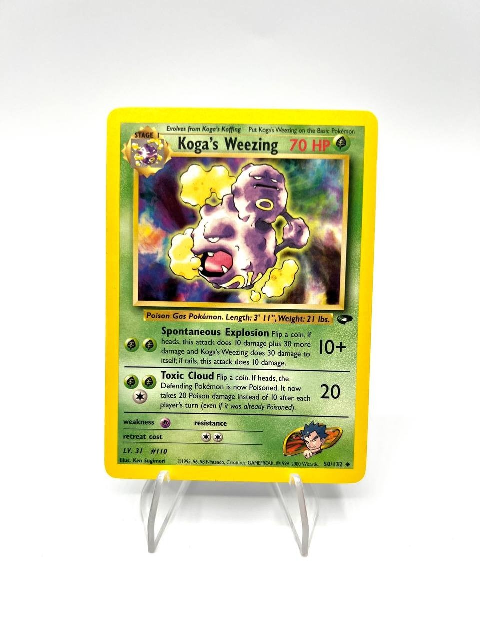 Carta pokemon Koga's Weezing 50/132 set Gym Challenge Vintage Inglese Excellent