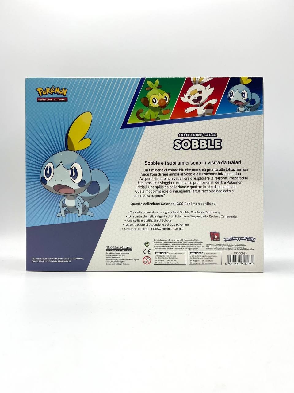 Pokemon Sobble Collezione Galar Italiano sealed 3 promo 4 bustine + spilla