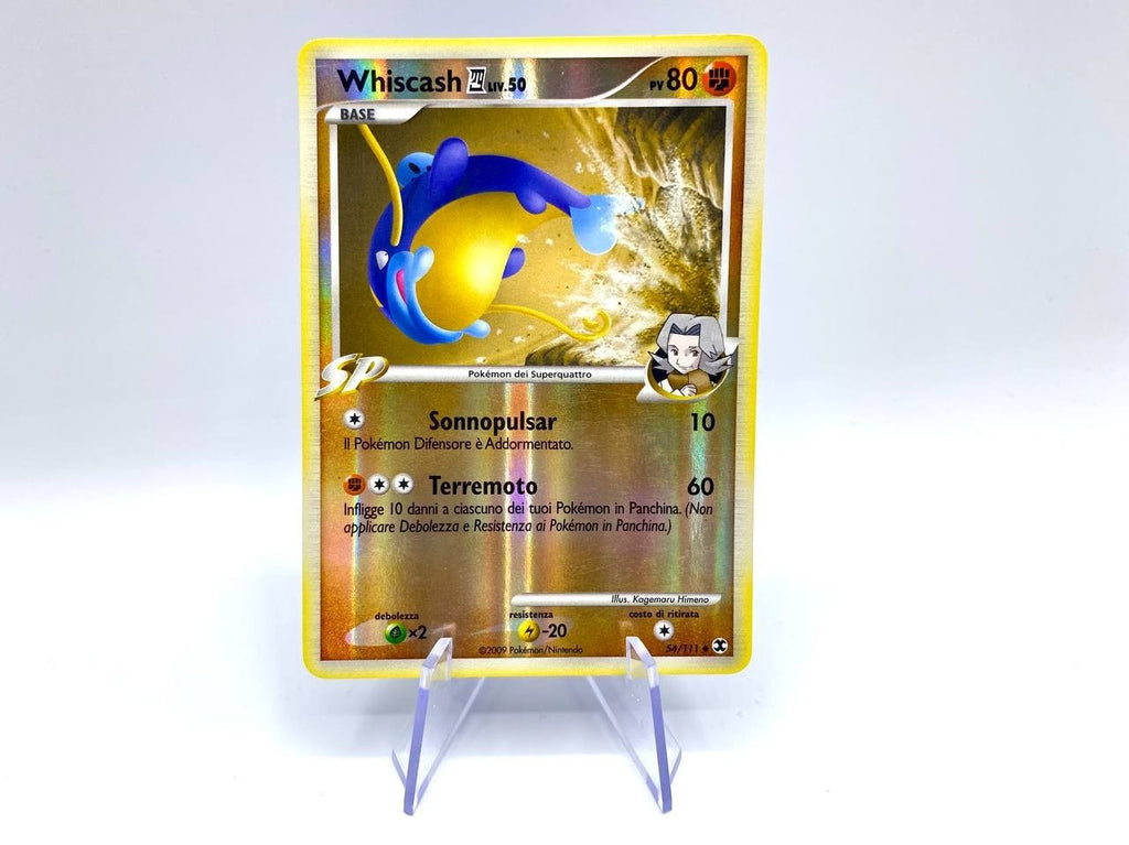 Carta Pokemon Whiscash liv.50 54/111 set Platinum Rising Rivals Uncommon NM ITA