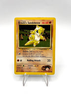 Carta pokemon Brock's Sandshrew 71/132 Gym Challenge Vintage inglese Excellent