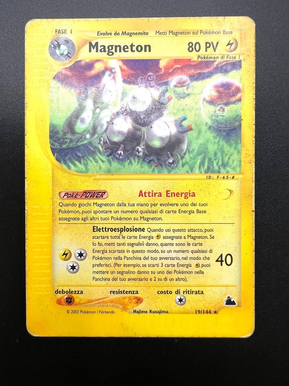 Carta Pokemon Magneton set Skyridge 19/144 No holo Italiano Poor Vintage