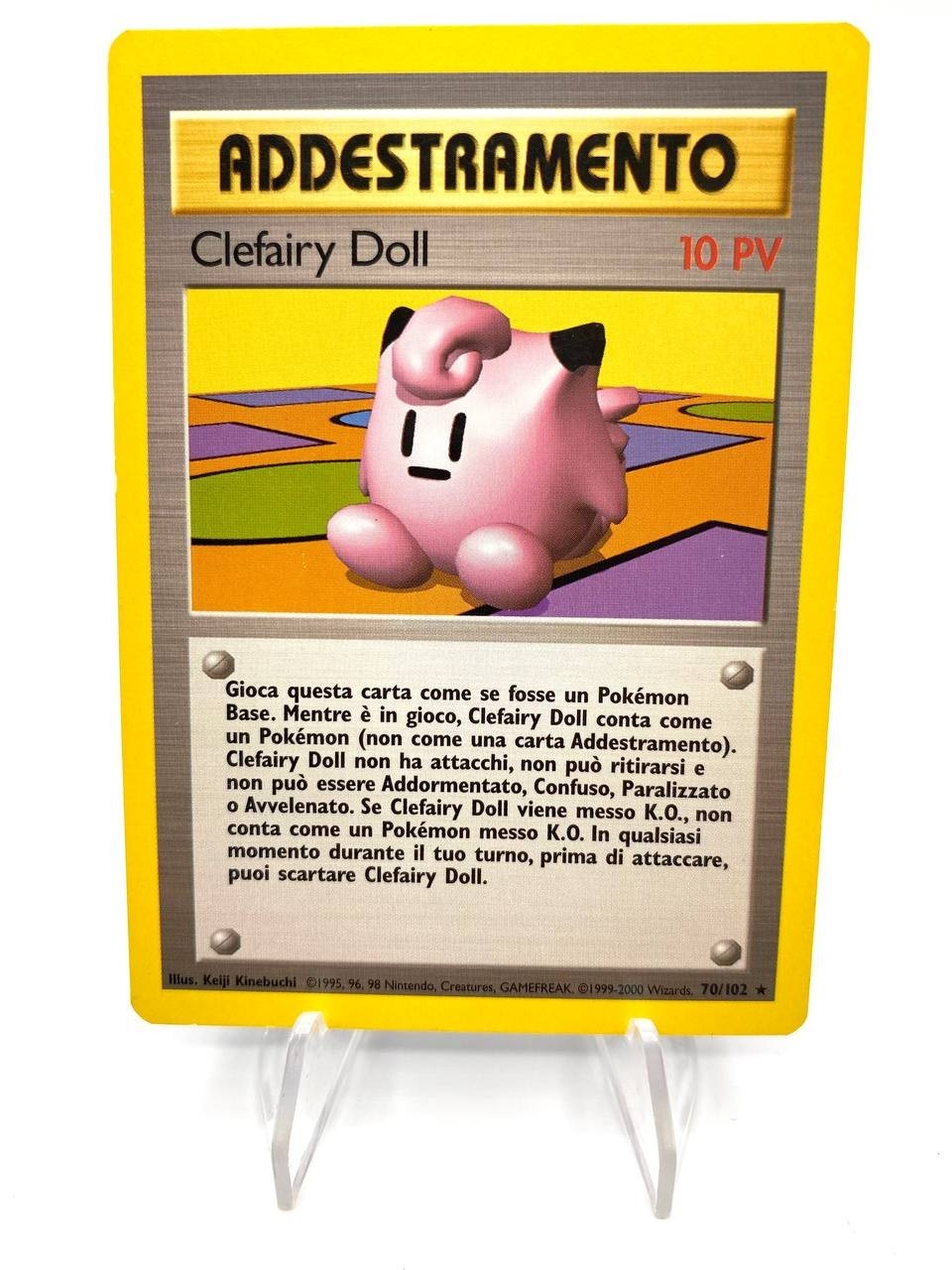 Carta Pokémon Addestramento Clefairy Doll Base Set BS 70/102 Vintage Excellent