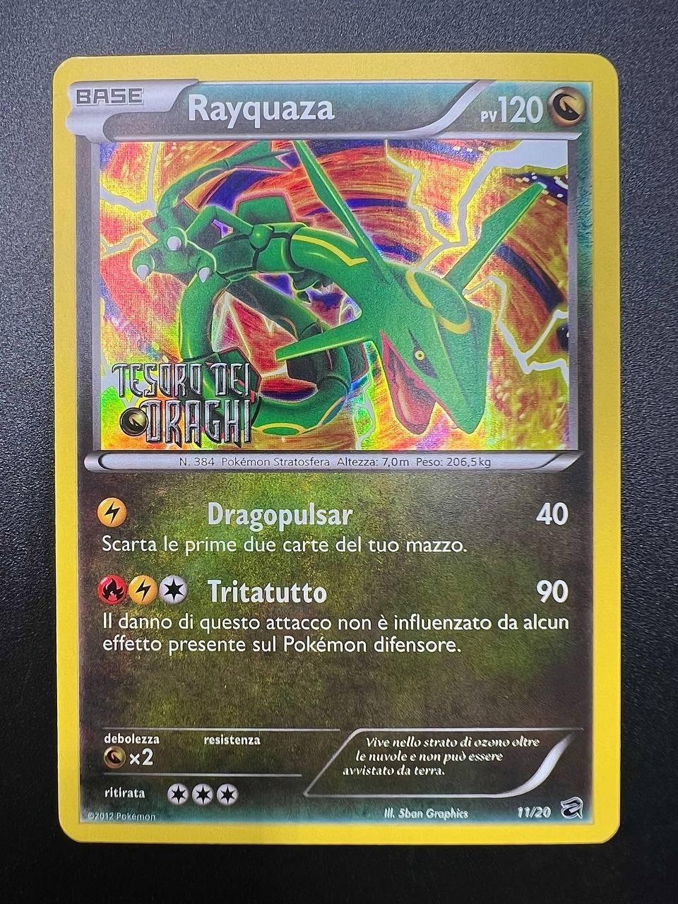 Pokemon Rayquaza 11/20 DRV Tesoro dei draghi stamped Holo Italiano Excellent