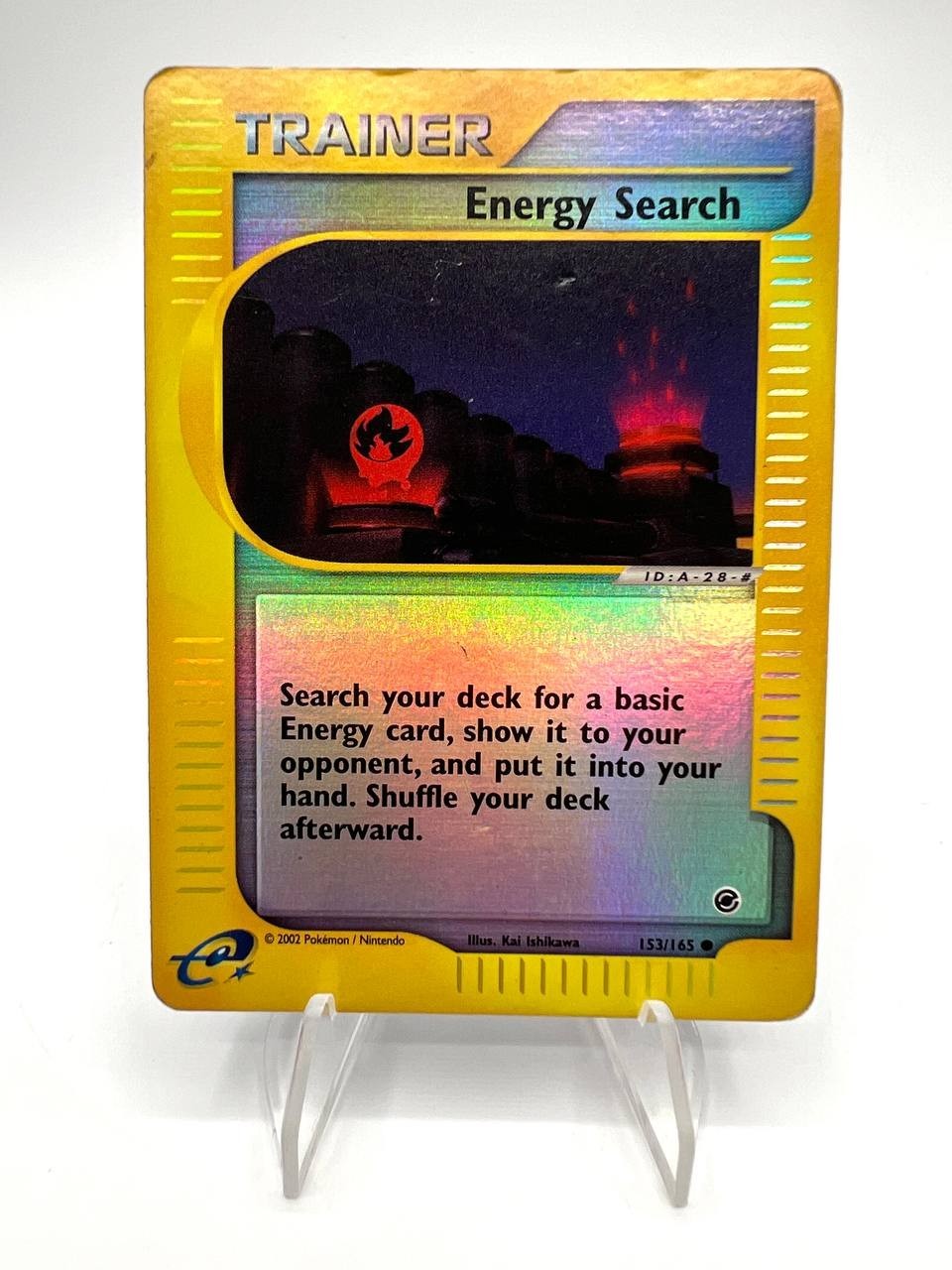 Carta Pokemon Energy Search 153/165 Expedition Vintage Poor Holo reverse Vintage