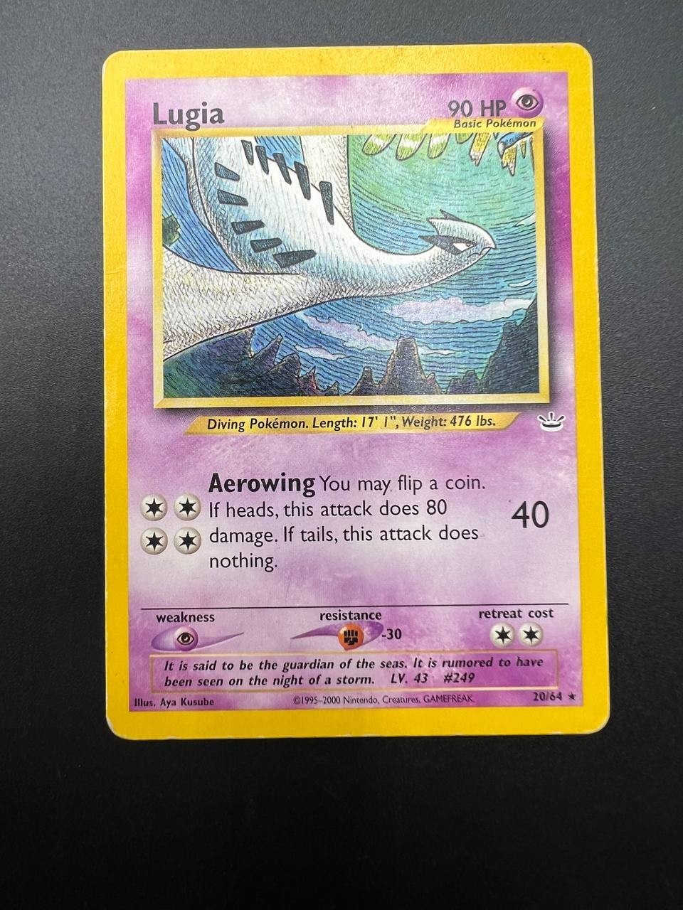 Carta pokemon Lugia 20/64 set Neo Revelation Vintage Played Inglese no Holo