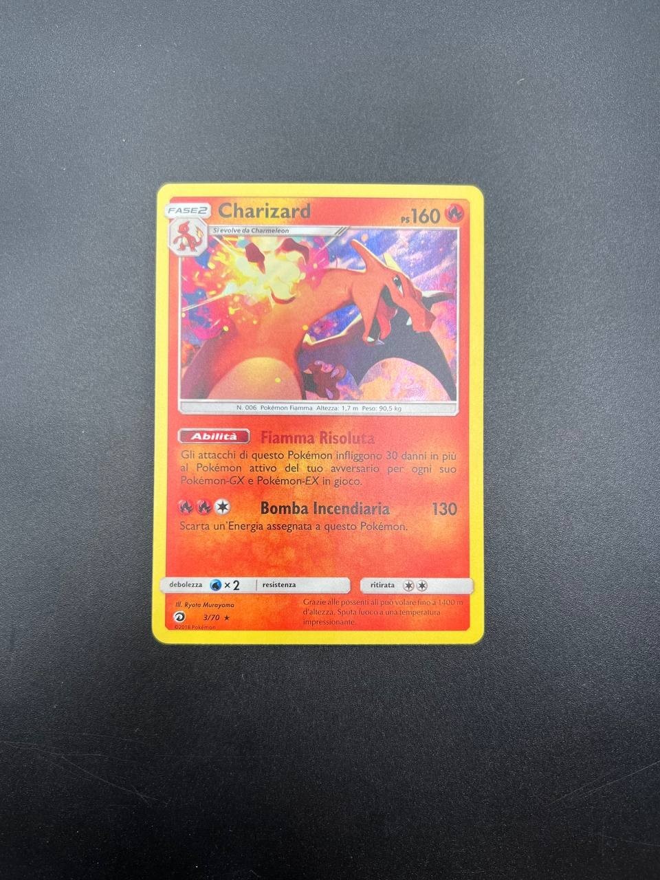 Carta Pokemon Charizard 3/70 set Trionfo dei draghi Italiano Holo Near mint