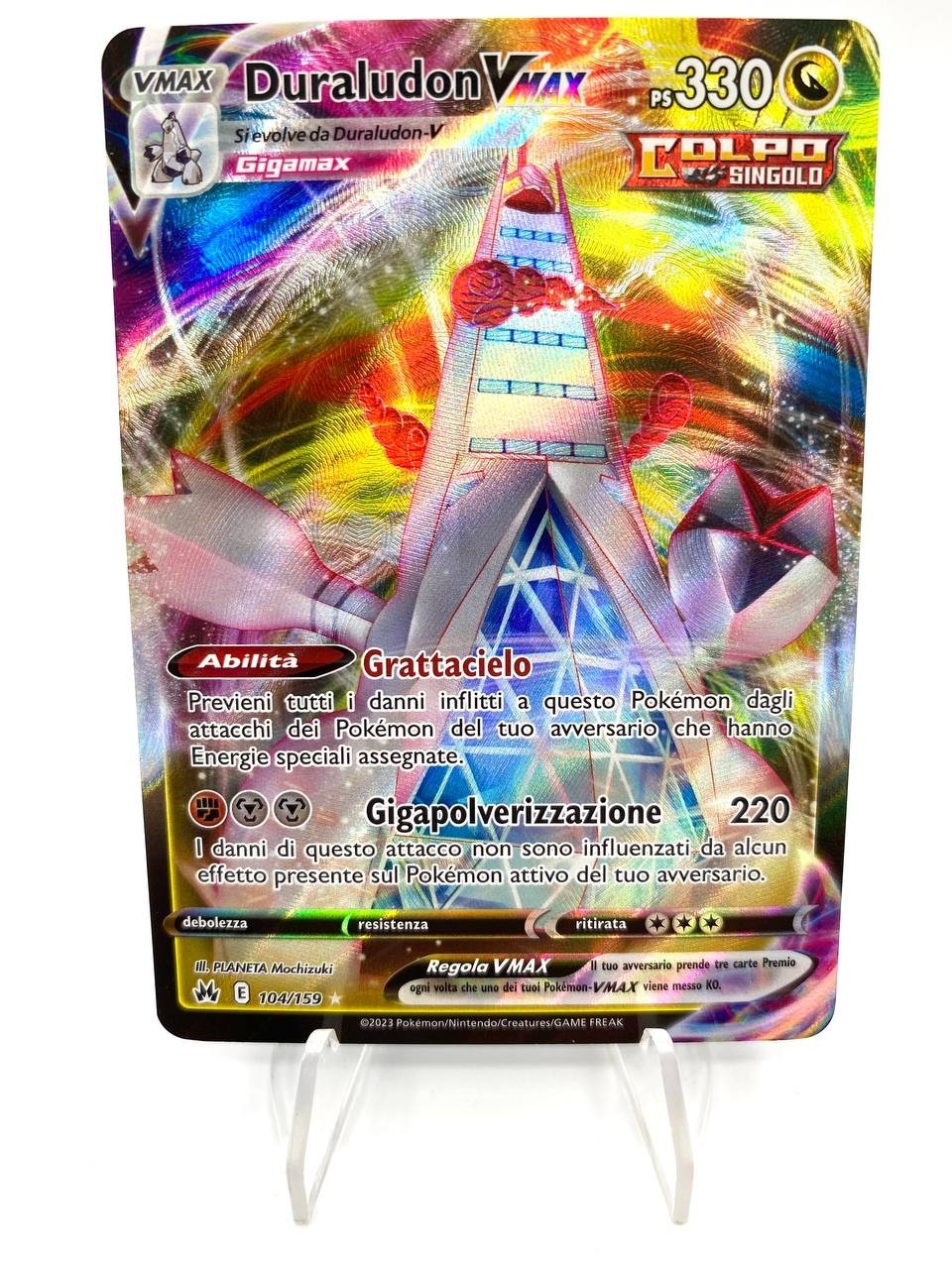Carta Pokemon Duraludon VMAX E 104/159 set Zenit Regale Near mint Italiano