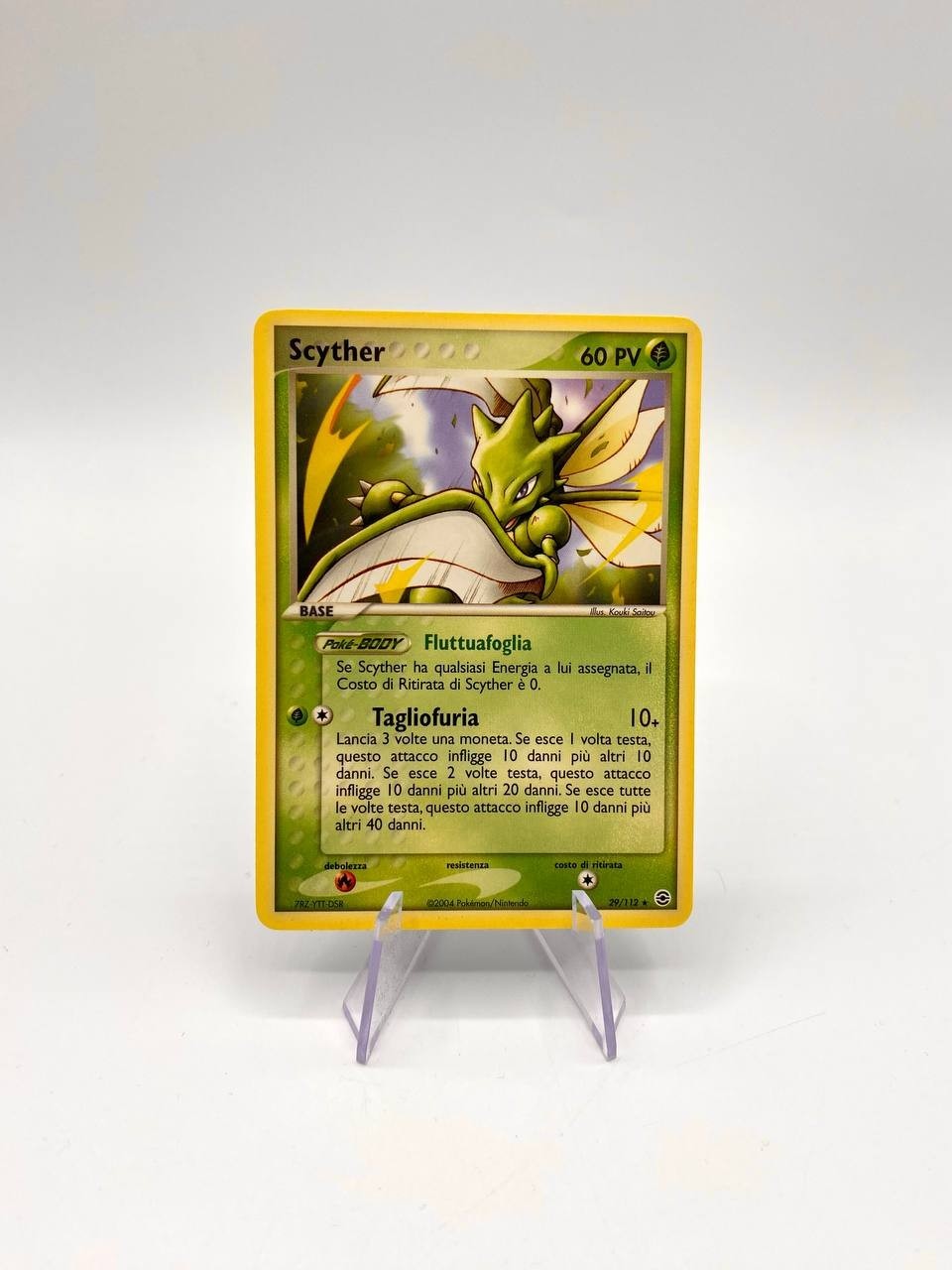 Carta pokemon Scyther 29/112 set Rosso fuoco Verde foglia Italiano Near mint