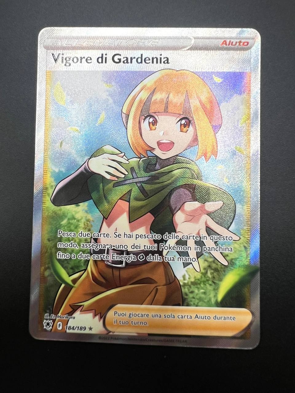 Carta pokemon Vigore di Gardenia F 184/189 Italiano set Lucentezza siderale NM