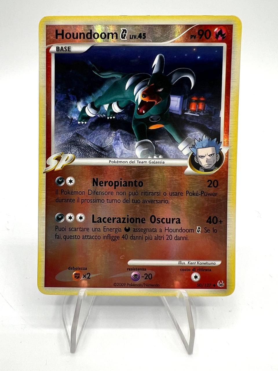 Carta Pokemon Houndoom G Lv 45 50/127 Reverse Holo set Platino Italiano Good