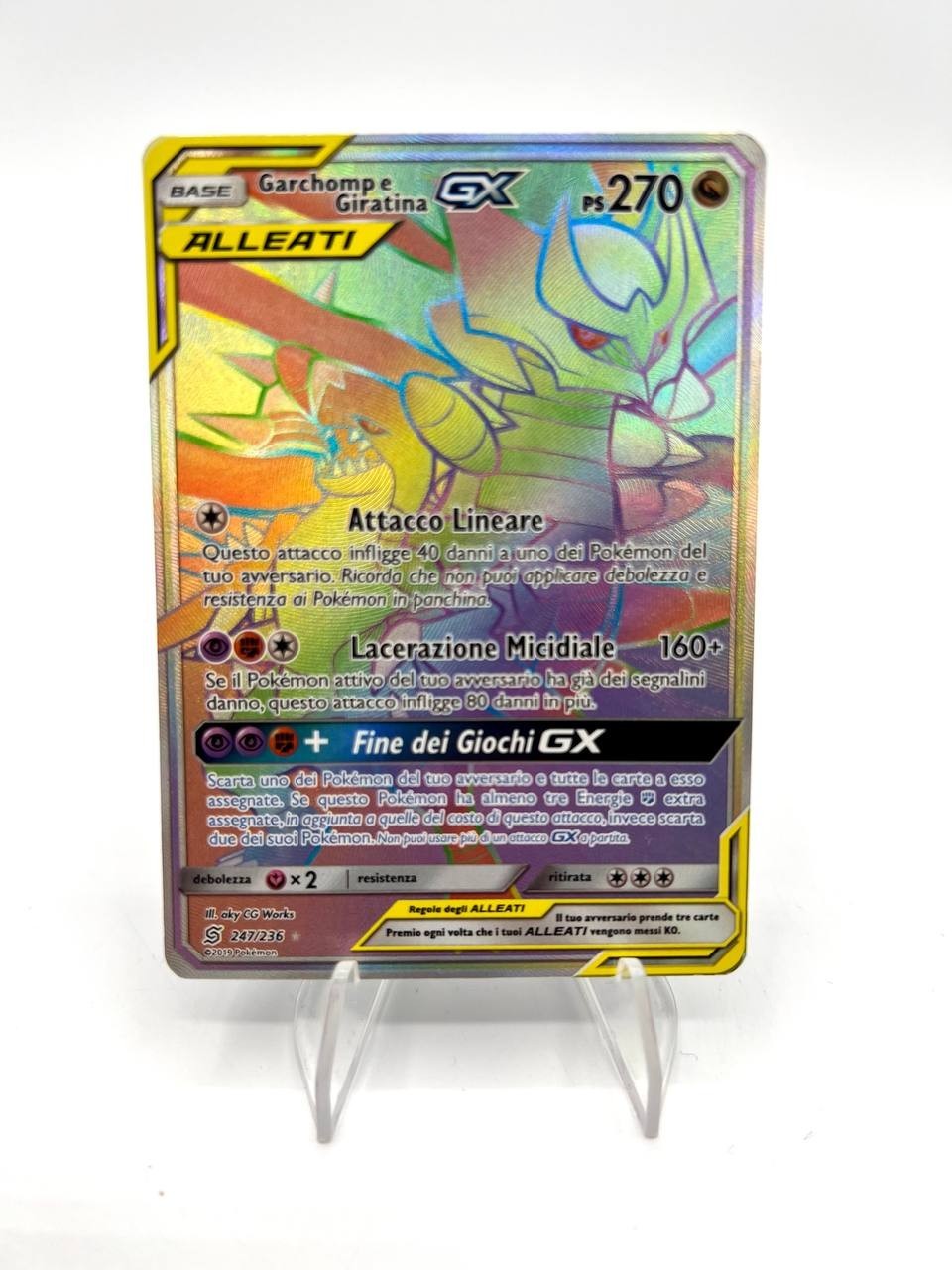 Carta Pokemon Garchomp E Giratina Gx Hyper 247/236 Sintonia Mentale Italiano EXC