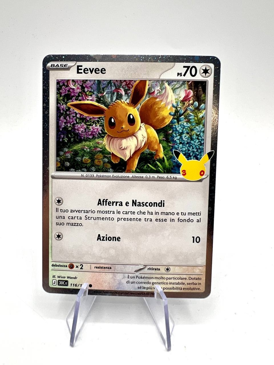 Pokemon Eevee 30C 116/128 30th Celebration Promo Anniversario Italiano Near mint