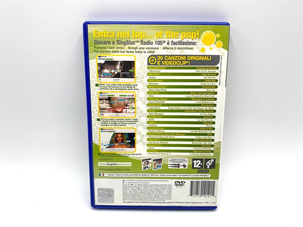 Singstar radio 105 ps2 gioco sony playstation 2 Completo Funzionante Italiano