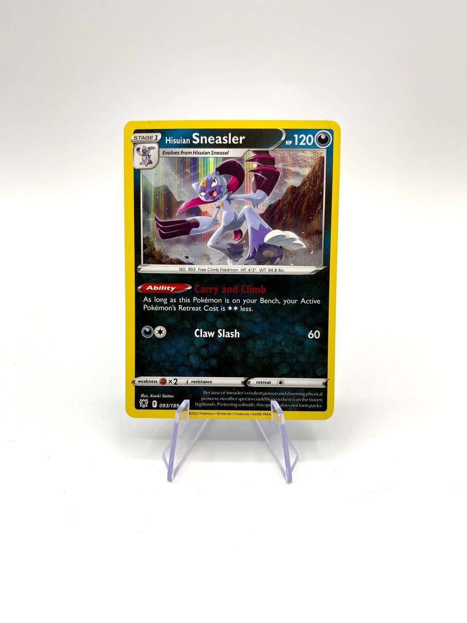 Carta pokemon Hisuian Sneasler 093/189 Holo Near Mint set Astral Radiance ENG