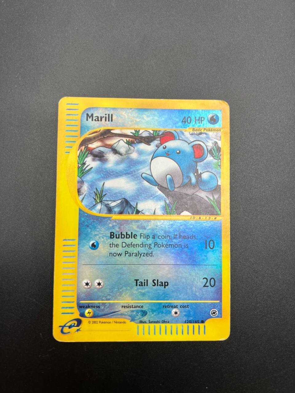 Carta pokemon Marill 120/165 Expedition Base Set Reverse Holo Inglese Played ENG