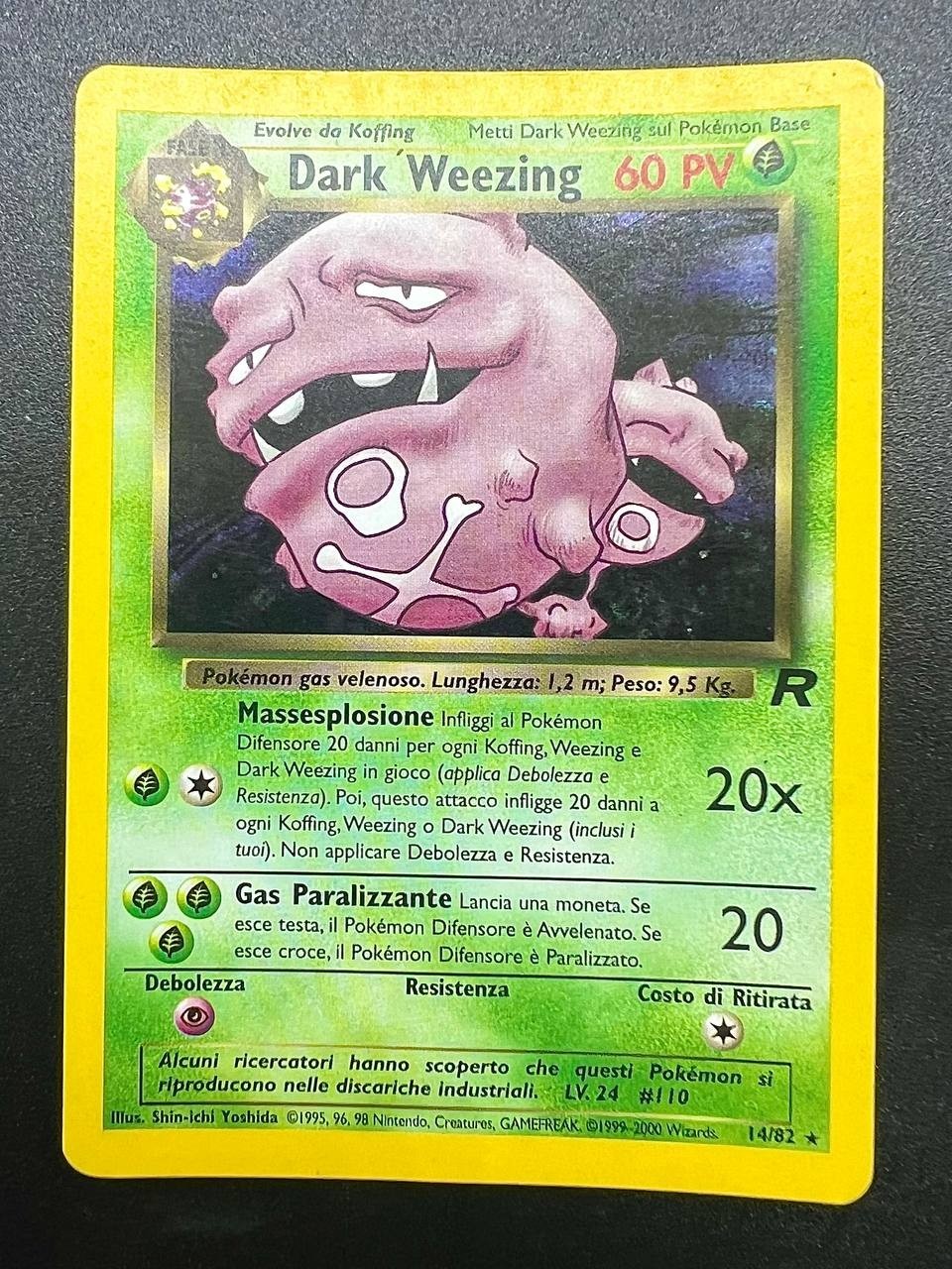 Carta pokemon Dark Weezing TR 14/82 team Rocket italiano Light played Vintage