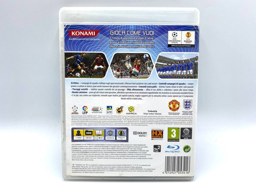 pro evolution soccer PES 2012 Sony PS3 PLAYSTATION 3 ottimo completo Italiano