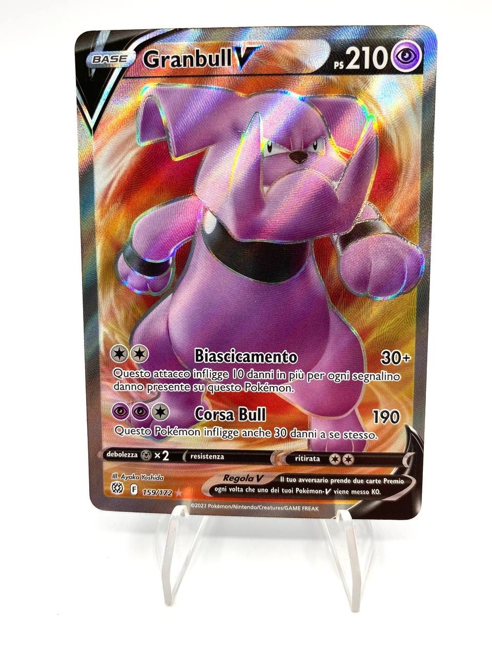Carta pokemon Granbull V 159/172 set Astri lucenti Italiano Holo NM Full art