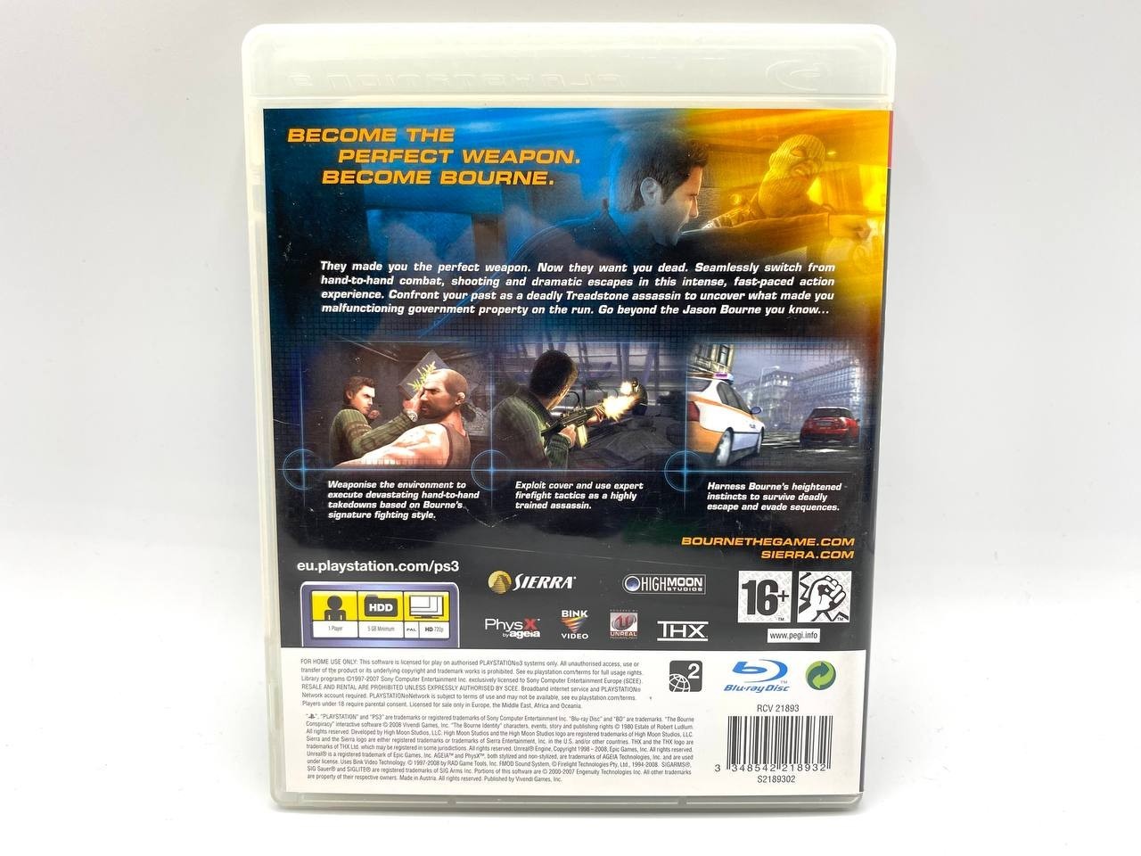 THE BOURNE CONSPIRACY SONY PLAYSTATION 3 PS3 ENG COMPLETO TESTATO
