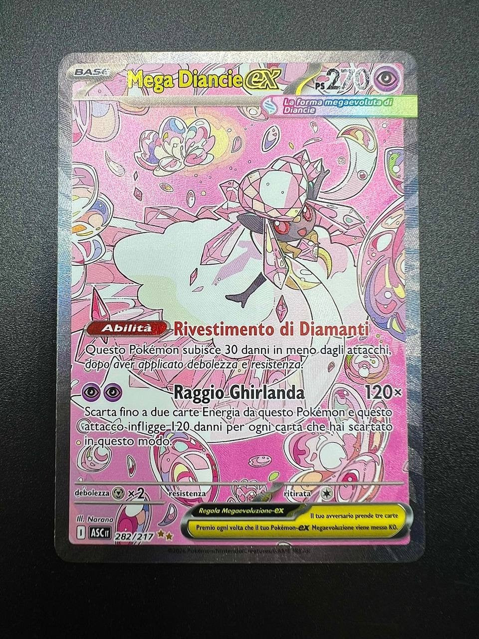 carta pokemon mega diance ex ASC 282 scesa eroica italiano near mint holo