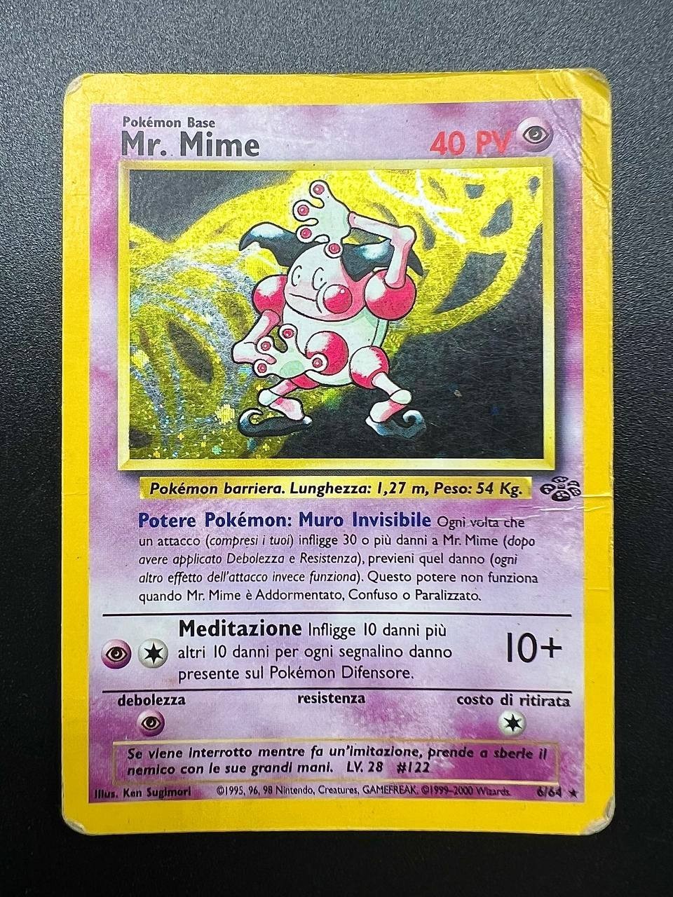 carta Pokemon Mr. Mime JU 6/64 Jungle italiana poor holo rara unlimited