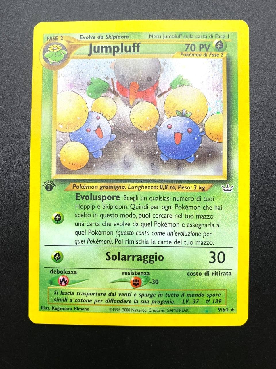 Carta Pokémon Jumpluff 9/64 Neo Revelation Holo Italiano 1a Edizione Vintage NM