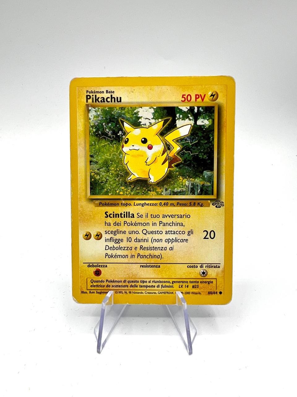 Carta Pokemon Pikachu 60/64 Set Jungle italiano poor Vintage unlimited