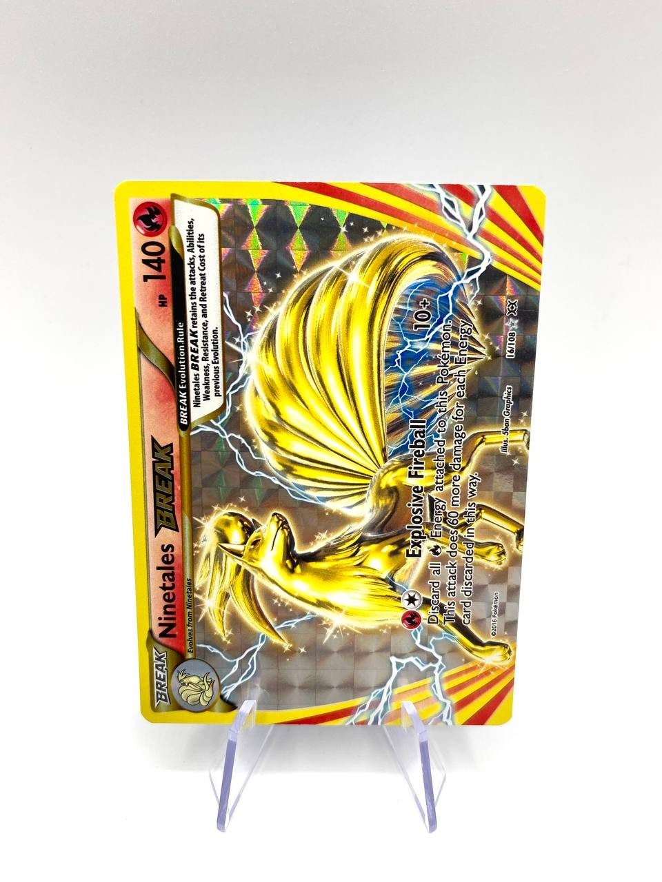 Carta Pokémon Ninetales BREAK 16/108 XY Evolutions Inglese Holo Near Mint 2016