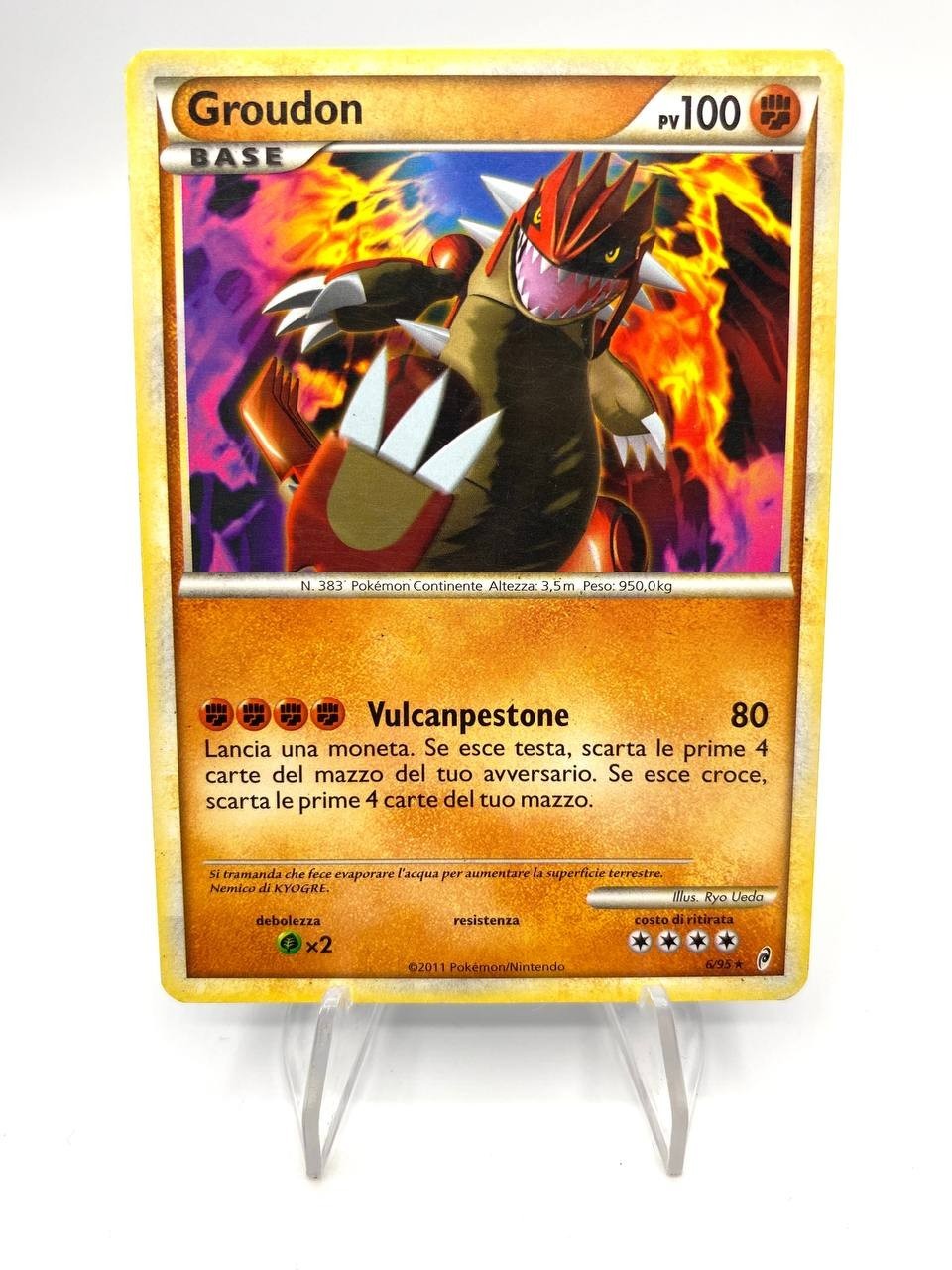 Carta pokemon Groudon 6/95 italiano set Richiamo delle leggende Good No holo
