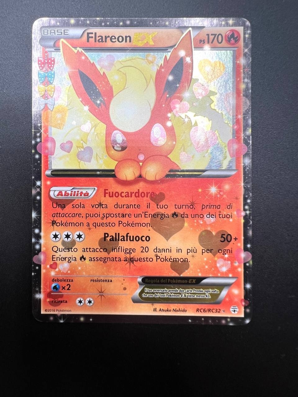 Carta pokemon Flareon EX RC6/RC32 set Generazioni 2016 Holo Good Italiano ITA