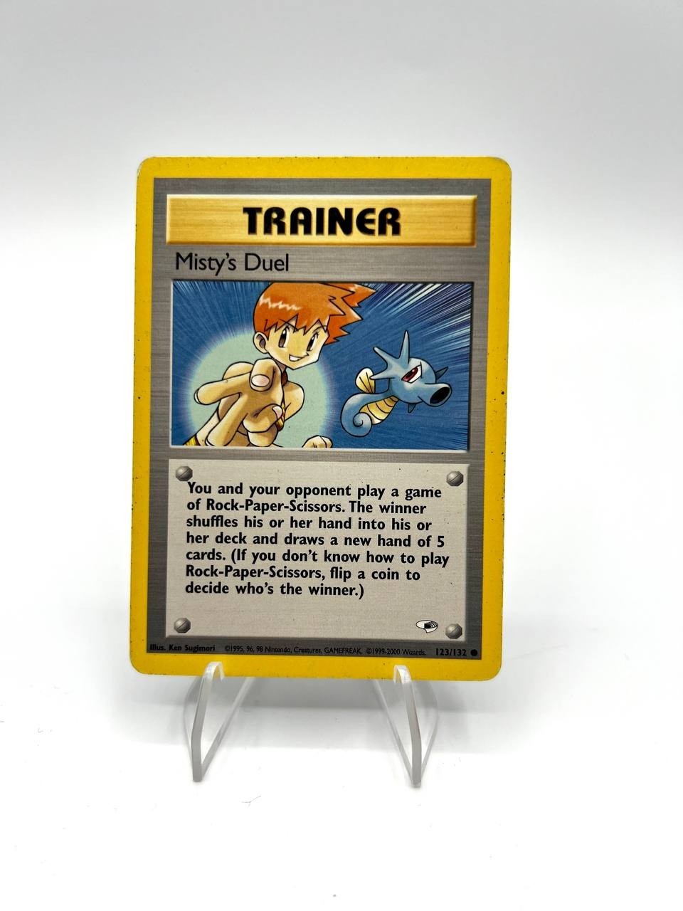 Carta pokemon Misty's Duel 123/132 set Gym Heroes Played Vintage Inglese