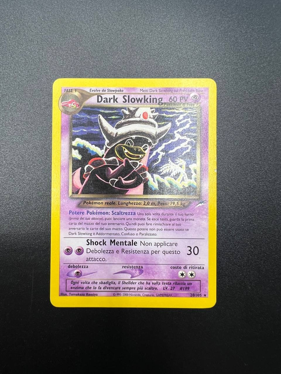Nintendo Dark Slowking Neo Destiny 20/105 rara no holo italiano excellent