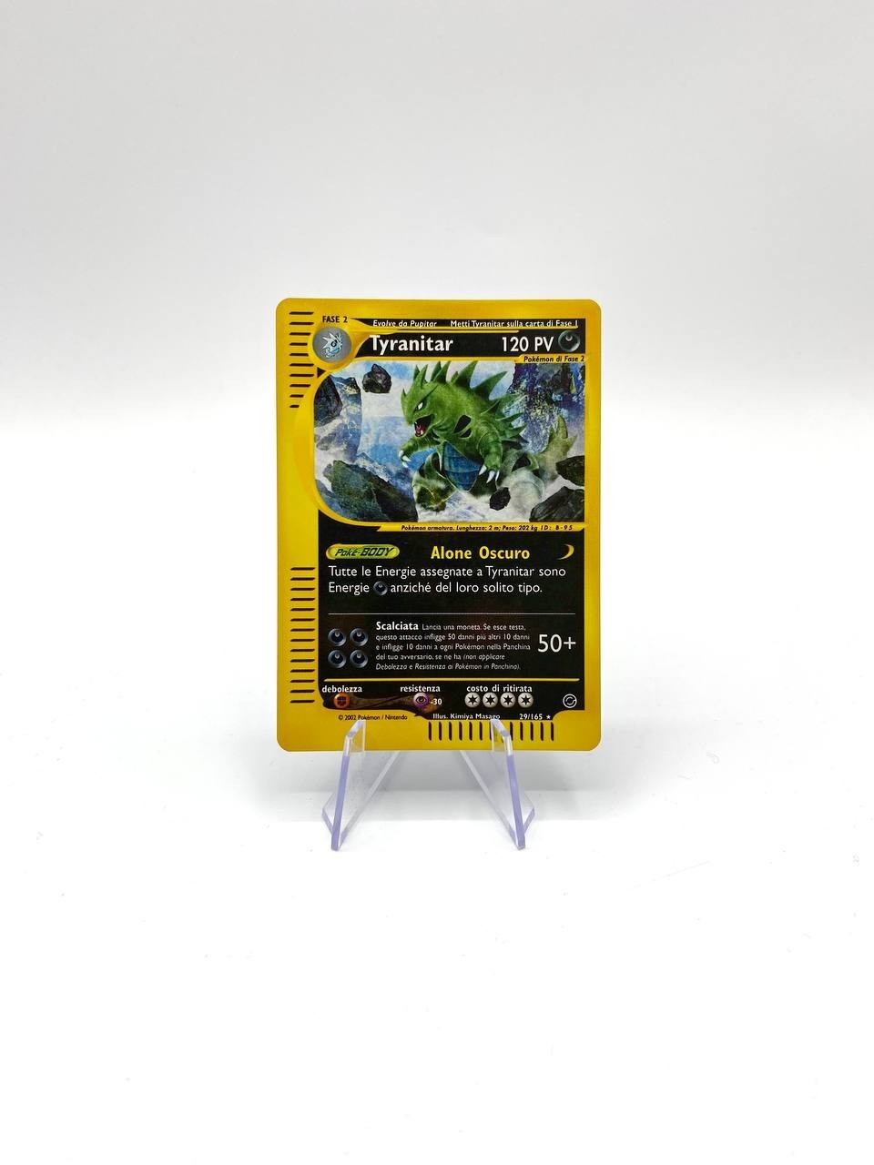 Carta Pokémon Tyranitar 29/165 Holo set Expedition Vintage Excellent Italiano