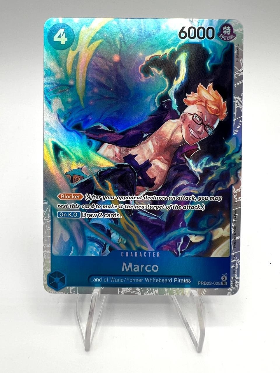 Carta One Piece TCG Marco PRB 02 008 Premium Booster Vol. 2 SR English NM Holo