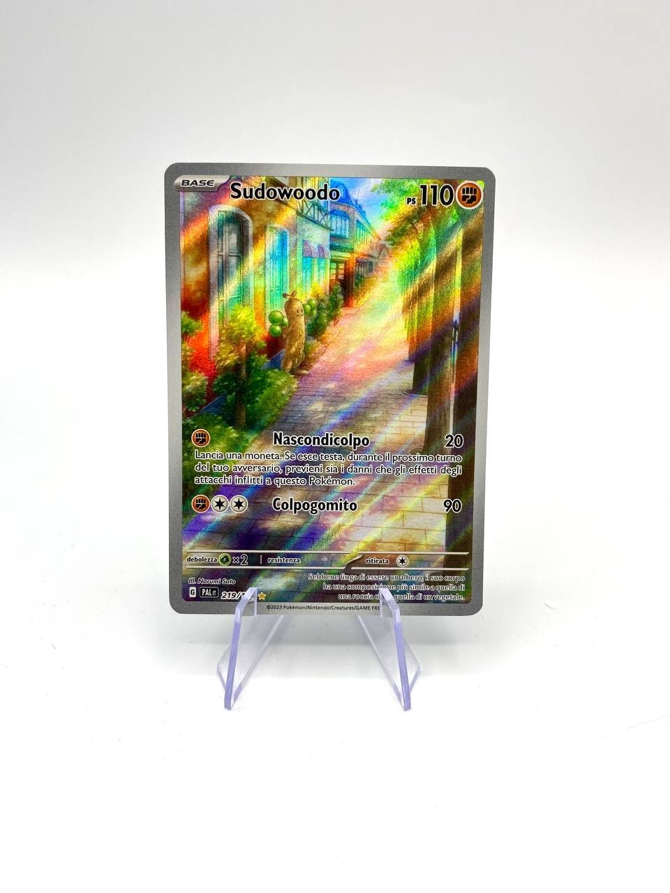 Carta Pokemon Sudowoodo 219/193 Evoluzioni a paldea Full Art Holo Near Mint ITA