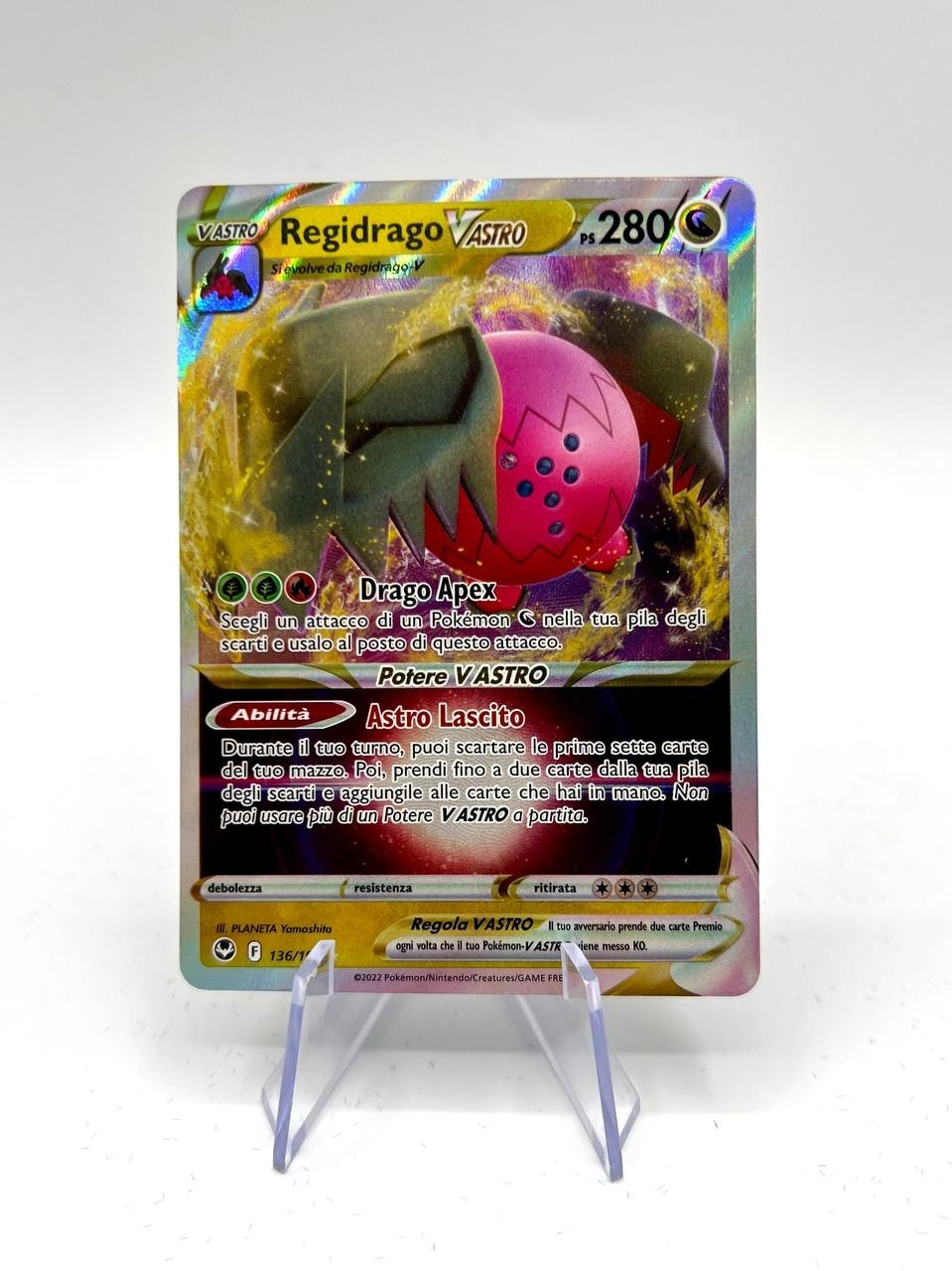 REGIDRAGO VASTRO 136/195 Rara Holo Foil Tempesta Argentata SWSH12 italiano