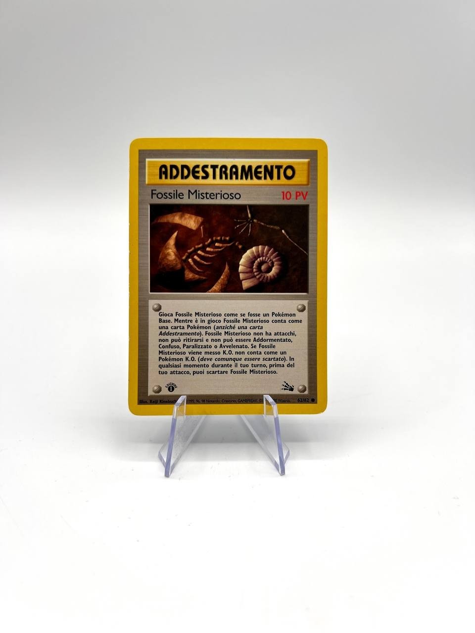 Carta pokemon Fossile Misterioso 62/62 set Fossil Excellent Vintage 1a edizione