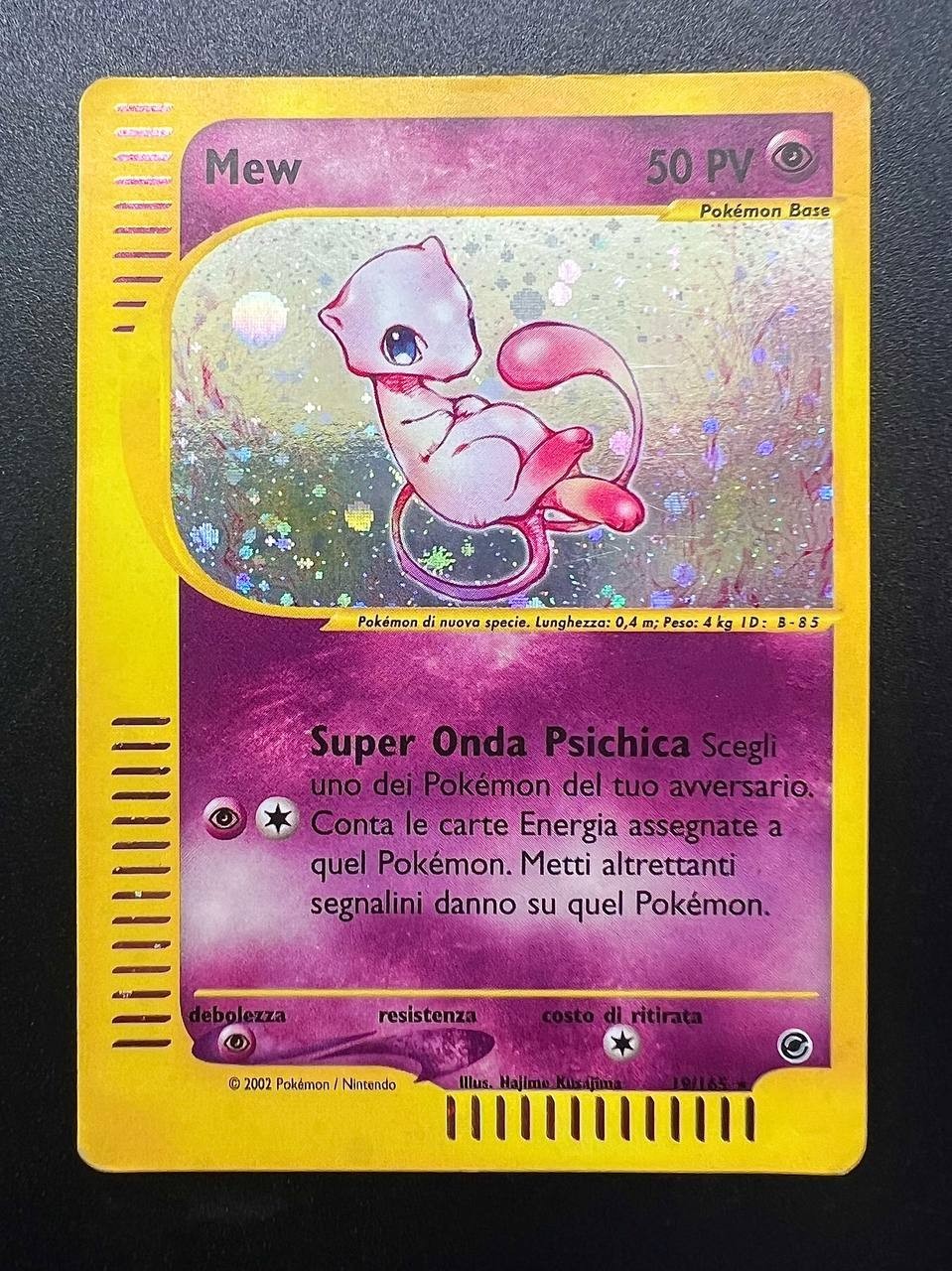 Carta Pokemon Mew 019/165 EX set Expedition Holo Italiano Light played Vintage