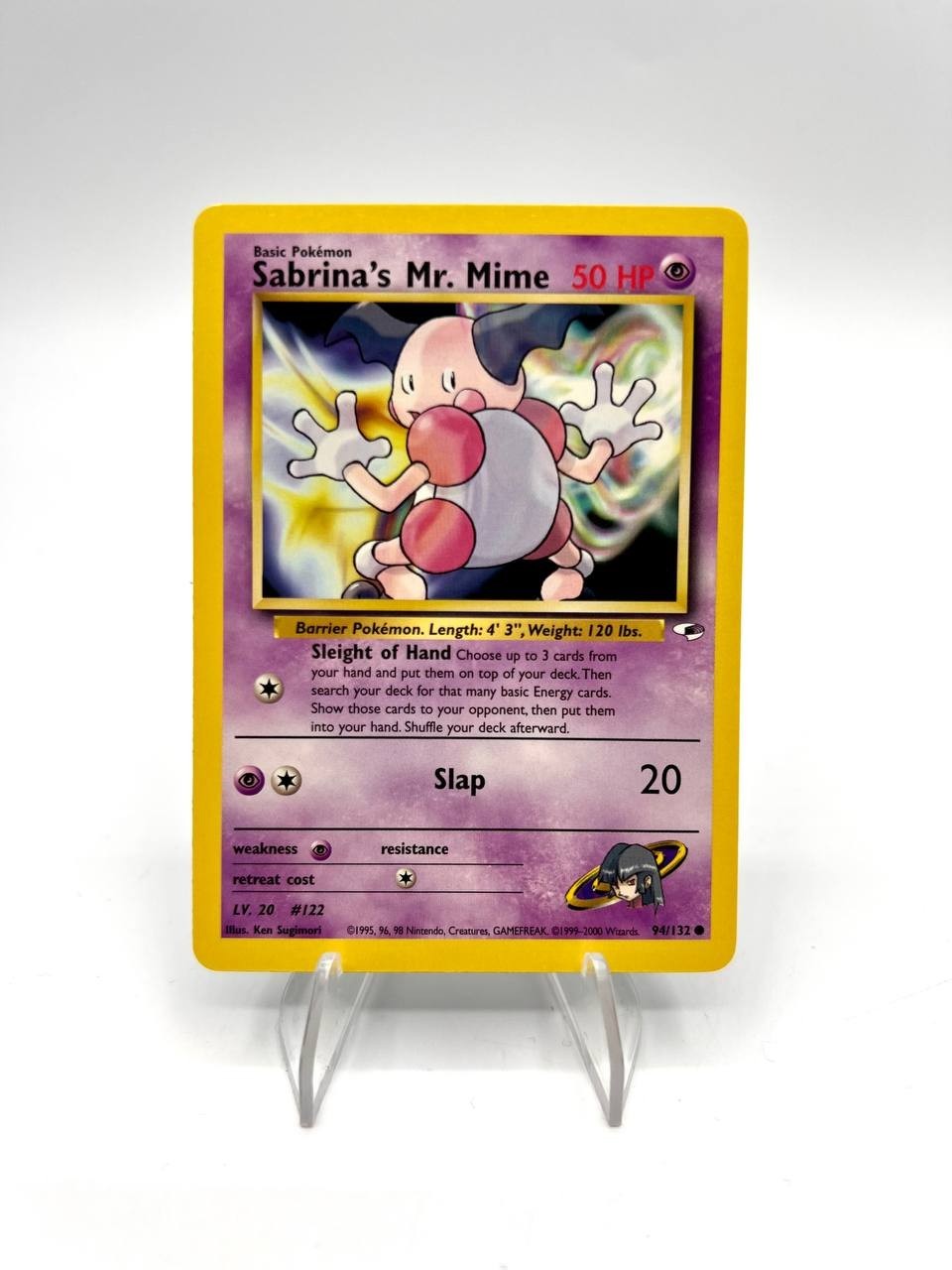 Carta pokemon Sabrina's Mr. Mime 94/132 set Gym Heroes Inglese Excellent No holo