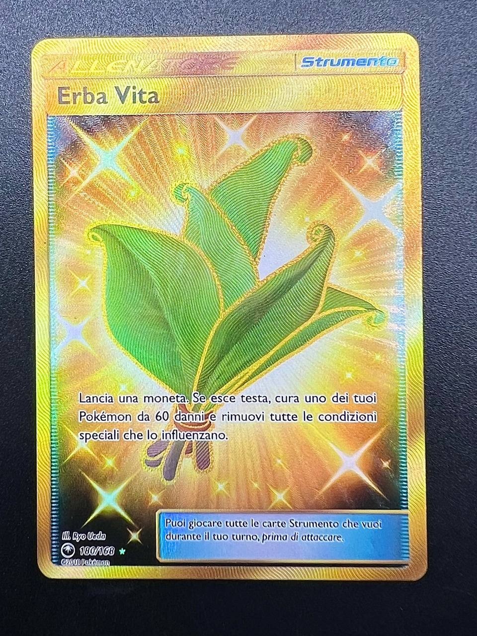 Pokemon Erba vita 180/168 CES Tempesta Astrale Italiano Holo Gold Excellent